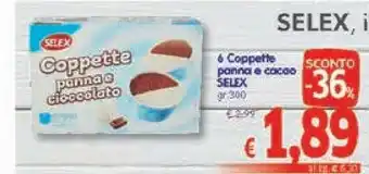 A&O Selex 6 Coppette Panna E Cacao offerta
