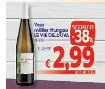 A&O Le vie dell'uva Vino Muller Thurgau offerta