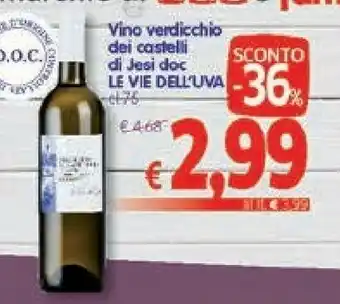 A&O Le vie dell'uva Vino Verdicchio Dei Castelli Di Jesi Doc offerta
