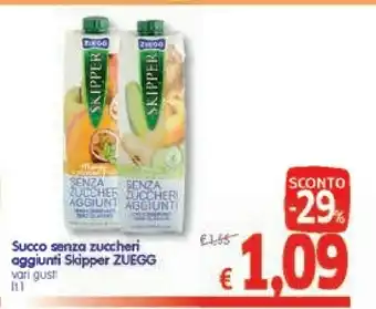 A&O Zuegg Skipper Pesca Senza Zuccheri Aggiunti 1000 G(ml) offerta