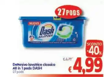 A&O Dash Detersivo Lavatrice Classico All In 1 Pods offerta