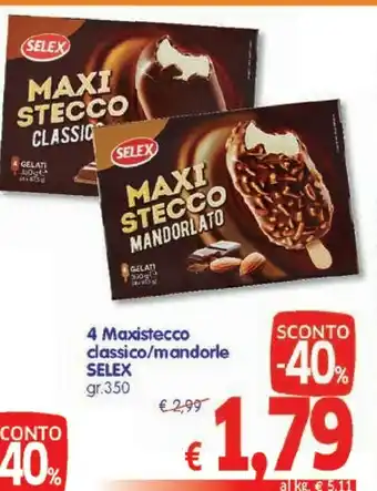 A&O Selex Maxistecchi Al Latte E Mandorle 350 G(ml) offerta