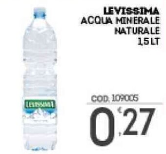 Eurocash Levissima Acqua Minerale Naturale 1,5 lt offerta