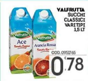 Eurocash Valfrutta Succhi Classici vari tipi 1,5 lt. offerta