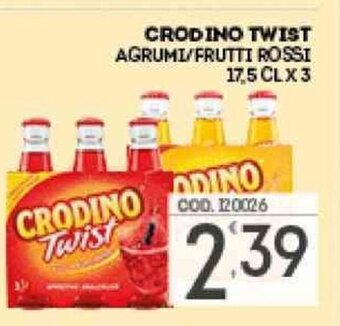 Crodino Twist Agrumi/Frutti Rossi 17,5 cl x 3