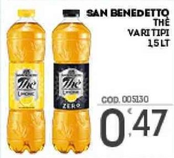 Eurocash San Benedetto Thè vari tipi 1,5 Lt offerta