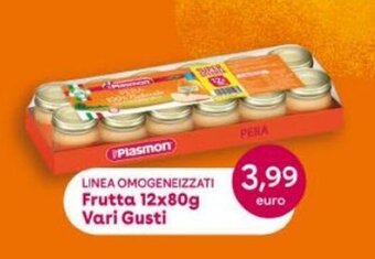 Ideal Bimbo Plasmon Linea Omogeneizzati Frutta 12x80g Vari Gusti offerta
