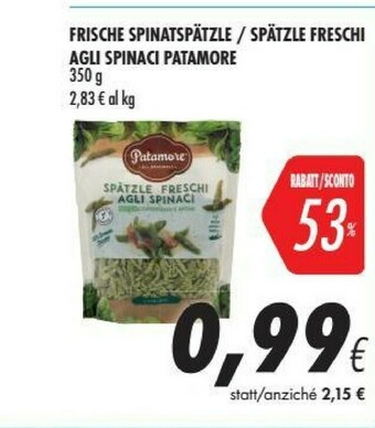 Coop Patamore Pasta fresca offerta