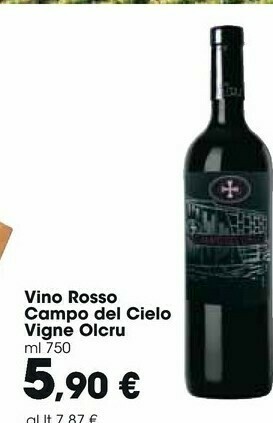Carrefour Market Campo Del Cielo Vigne Olcru Vino Rosso offerta
