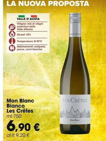 Carrefour Market Les Cretes Mon Blanc Bianco offerta