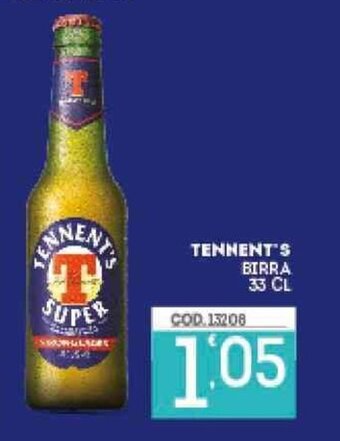 Eurocash Tennent's Birra 33 cl offerta