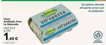 Carrefour Market Le Naturelle Uova offerta