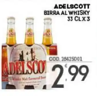 Eurocash Adelscott Birra Al Whisky 33 cl x 3 offerta
