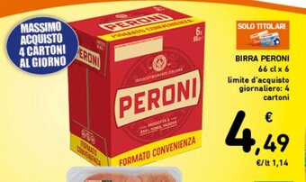 Spazio Conad Peroni Birra 66 cl x 6 offerta
