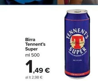 Carrefour Market Tennent's Birra offerta