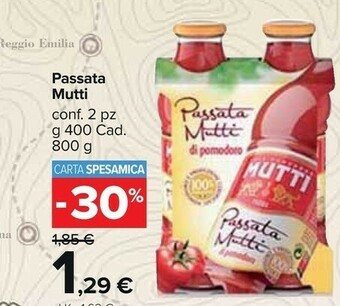 Carrefour Market Mutti Passata di pomodoro offerta