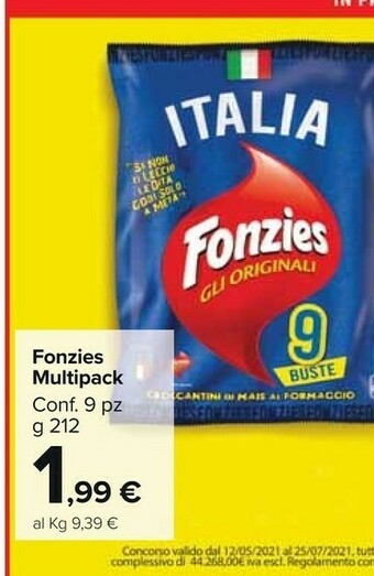 Carrefour Market Fonzies Snack offerta