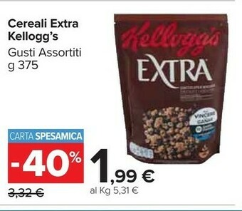 Carrefour Kelloggs Cereali offerta
