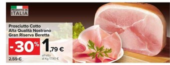 Carrefour Beretta Prosciutto cotto offerta