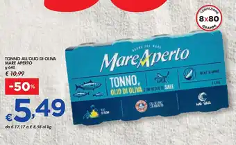 Bennet Tonno all'olio di oliva mare aperto g 640 offerta