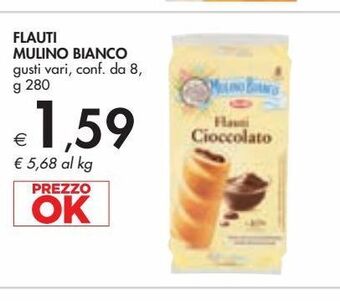 Bennet Flauti mulino bianco gusti vari, conf. da 8, g 280 offerta