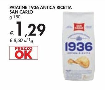 Patatine 1936 antica ricetta san carlo g 150
