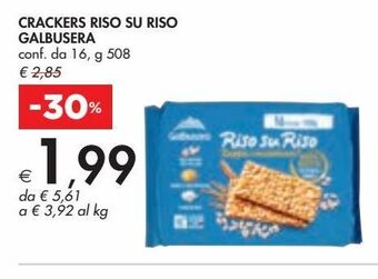 Bennet Crackers riso su riso galbusera conf. da 16, g 508 offerta