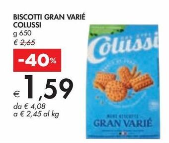 Bennet Biscotti gran varié colussi g 650 offerta