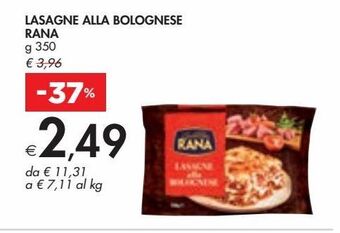 Bennet Lasagne alla bolognese rana g 350 offerta