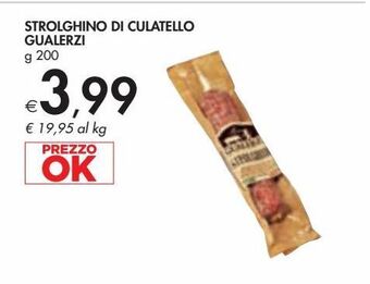 Bennet Strolghino di culatello gualerzi g 200 offerta