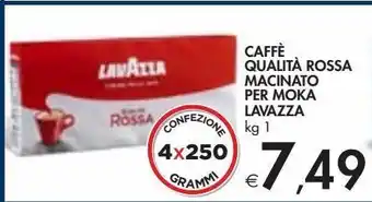 Bennet Caffe qualita rossa macinato per moka lavazza kg 1 offerta