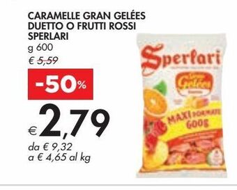 Bennet Caramelle gran gelees duetto o frutti rossi sperlari g 600 offerta