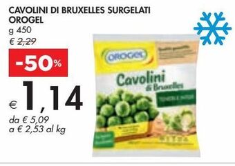 Bennet Cavolini di bruxelles surgelati orogel g 450 offerta