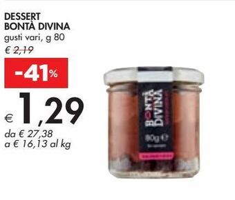 Bennet Dessert bonta divina gusti vari, g 80 offerta