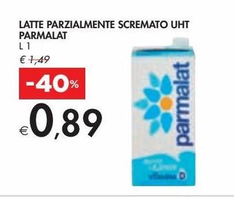 Bennet Latte parzialmente scremato uht parmalat l 1 offerta