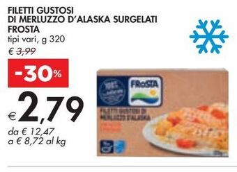 Bennet Filetti gustosi di merluzzo d'alaska surgelati frosta tipi vari, g 320 offerta
