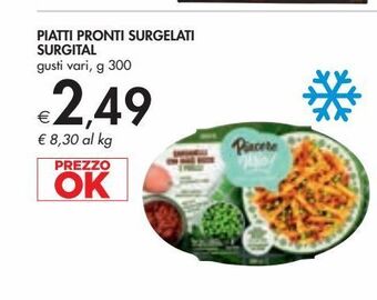Bennet Piatti pronti surgelati surgital gusti vari, g 300 offerta