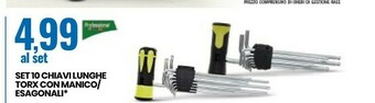 Eurospin Set 10 Chiavi Lunghe Torx Con Manico offerta
