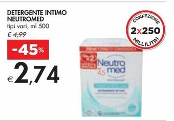 Bennet Detergente intimo neutromed tipi vari, ml 500 offerta