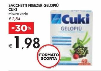 Bennet Sacchetti freezer gelopiu cuki misure varie offerta