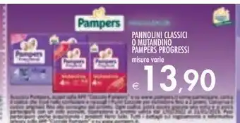 Bennet Pannolini classici o mutandino pampers progressi misure varie offerta
