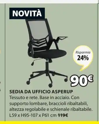 JYSK Sedia da ufficio asperup offerta