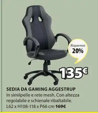 Sedia da gaming aggestrup