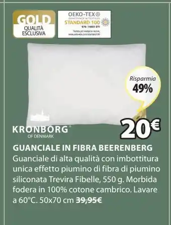 JYSK Guanciale in fibra beerenberg offerta