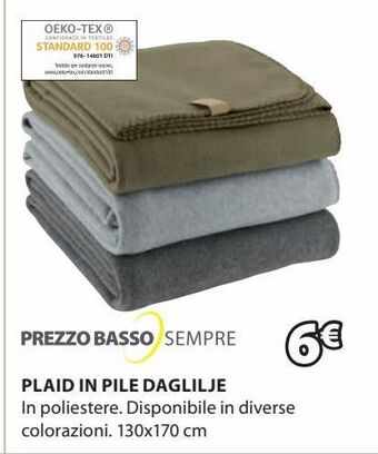 JYSK Plaid in pile daglilje offerta