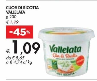 Bennet Cuor di ricotta vallelata g 230 offerta