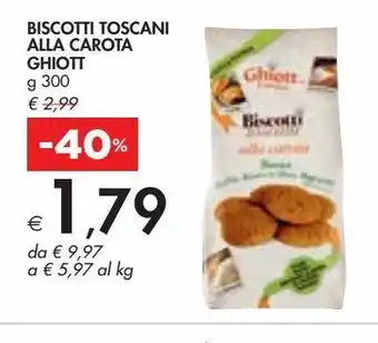 Biscotti toscani alla carota ghiott g 300