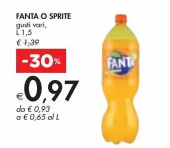 Bennet Fanta o sprite gusti vari, l 1,5 offerta