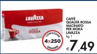 Bennet Caffè qualità rossa macinato per moka lavazza kg 1 offerta