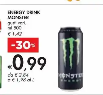 Bennet Energy drink monster gusti vari, ml 500 offerta